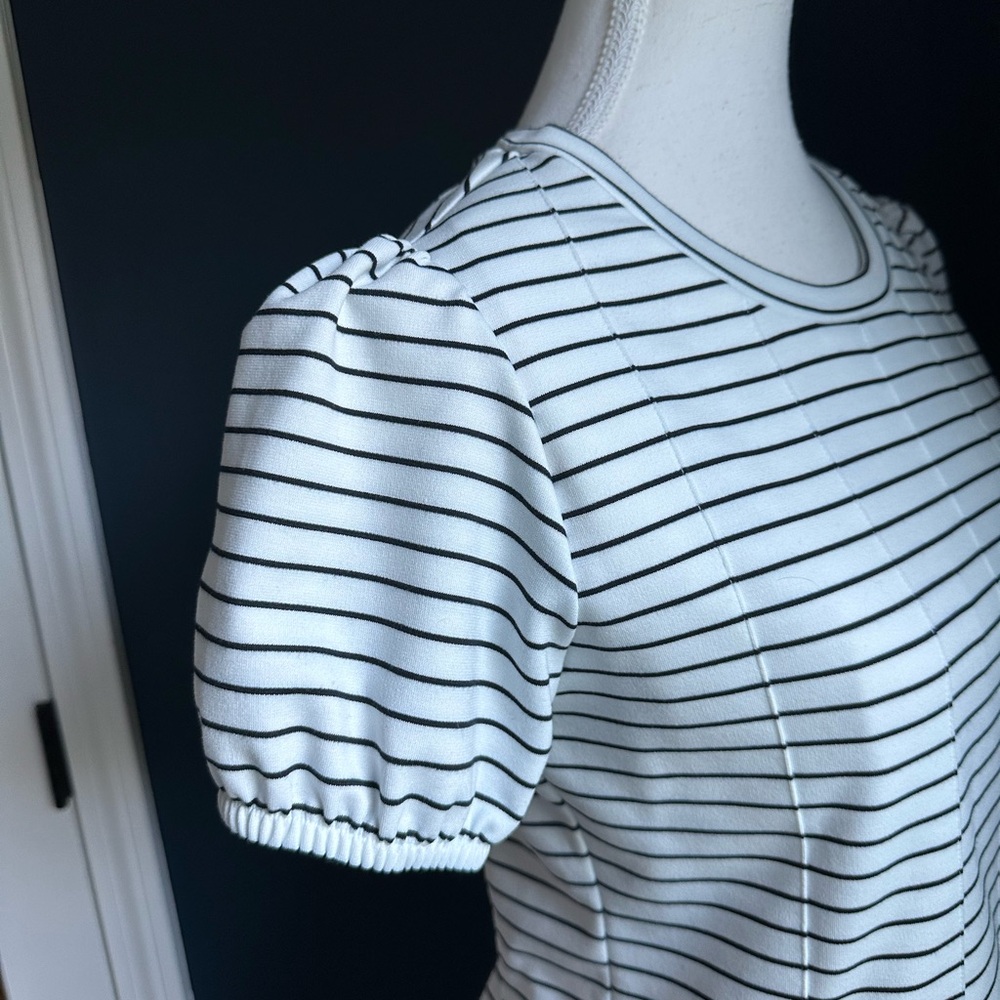 Anthropologie | Maeve Corset Peplum Top- Striped Nautical Classic, Size Small - Picture 9 of 15